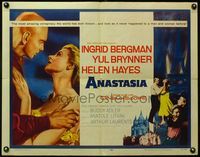 3x271 ANASTASIA half-sheet movie poster '56 great romantic close up of Ingrid Bergman & Yul Brynner!
