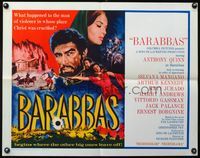 3x281 BARABBAS half-sheet '62 Richard Fleischer, cool artwork of Anthony Quinn & Silvana Mangano!