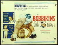 3x304 BOBBIKINS half-sheet movie poster '59 pretty Shirley Jones & diapered baby financial wizard!