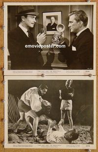 3y287 BAD & THE BEAUTIFUL 2 8x10 movie stills '53 two cool images of Kirk Douglas & cast!
