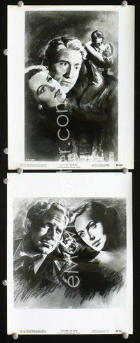 3y404 EDWARD MY SON 2 8x10 movie stills '49 cool concept art of Spencer Tracy & Deborah Kerr!