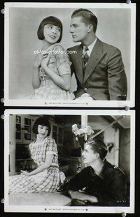 3y476 HER WILD OAT 2 8x10s '27 great close-up movie stills of pretty Colleen Moore, Larry Kent!
