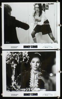 3y484 HONEYCOMB 2 8x10 movie stills '72 great images of Geraldine Chaplin, angry & sexy!