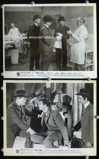 3y489 HOUSE OF WAX 2 8x10 stills '53 Vincent Price, great images of stars in morgue & w/guillotine!