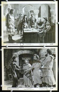3y509 IVANHOE 2 8x10 movie stills '52 Elizabeth Taylor & Robert Taylor, scenes from the castle!