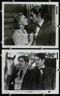 3y512 JESSE JAMES 2 8x10 movie stills '39 cool image of Tyrone Power & Henry Fonda as outlaws!