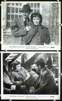 3y516 JOHNNY BELINDA 2 8x10 movie stills R56 great images of pretty Jane Wyman!