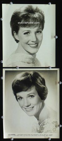 3y520 JULIE ANDREWS 2 8x10 movie stills '64 two cool headshot portraits of great singer/actress!