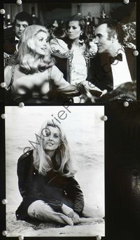 3y533 LA CHAMADE 2 7.25x9.5 movie stills '69 two cool images of beautiful Catherine Deneuve!