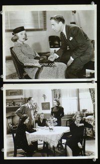 3y566 MARKED WOMAN 2 8x10 stills '37 great movie stills of upset Bette Davis, Humphrey Bogart!