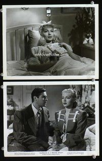 3y567 MARRIAGE IS A PRIVATE AFFAIR 2 8x10 stills '44 great close-up movie stills of Lana Turner!