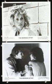 3y582 MORNING AFTER 2 8x10 movie stills '86 two cool images of scared Jane Fonda w/Jeff Bridges!