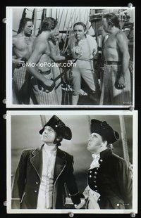 3y588 MUTINY ON THE BOUNTY 2 8x10 stills '35 great images of captain Charles Laughton, Clark Gable!