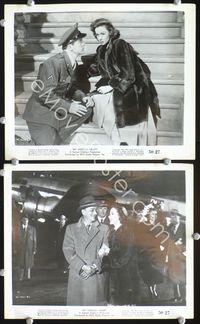 3y590 MY FOOLISH HEART 2 8x10s '50 cool images of pretty Susan Hayward in fur & w/Dana Andrews!