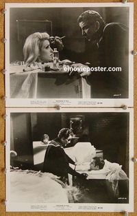 3y613 NIGHTMARE IN WAX 2 8x10 stills '69 two cool images of Cameron Mitchell w/eyepatch, zombies!