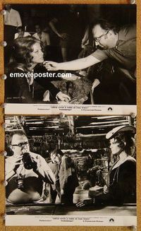 3y631 ONCE UPON A TIME IN THE WEST 2 8x10s '68 two cool candids of Sergio Leone & Claudia Cardinale!