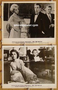 3y639 ONLY TWO CAN PLAY 2 8x10 movie stills '62 Peter Sellers, Mai Zetterling, Virginia Maskell