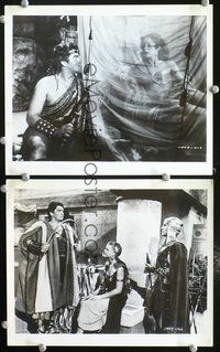 3y717 SAMSON & DELILAH 2 8x10 stills '49 Victor Mature w/sexy Hedy Lamarr & young Angela Lansbury!