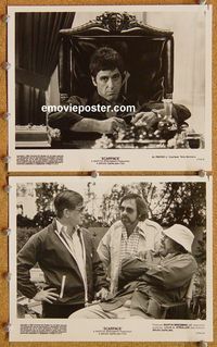 3y727 SCARFACE 2 8x10 movie stills '83 classic image of Al Pacino & great candid of Brian De Palma!