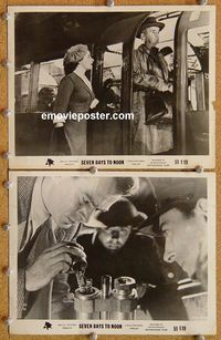 3y740 SEVEN DAYS TO NOON 2 8x10 movie stills '51 city in peril with atom bomb on the loose!
