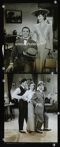 3y757 SHOW BUSINESS 2 8x10 movie stills '44 great images of wacky Eddie Cantor!