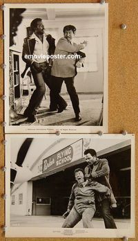 3y768 SLAUGHTER'S BIG RIPOFF 2 8x10 stills '73 blaxploitation, cool action images of BAD Jim Brown!