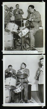 3y783 SOME LIKE IT HOT 2 8x10 movie stills '39 great images of swing drummer Gene Krupa & his band!