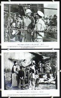 3y811 STORY OF DR. WASSELL 2 TV 8x10s R80 Cecil B. DeMille directed, heroic soldier Gary Cooper!