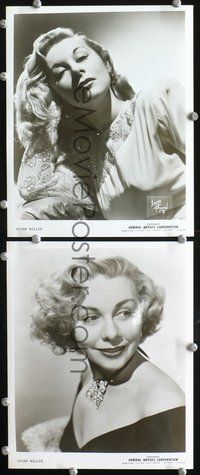3y831 SUSAN MILLER 2 8x10 movie stills '50s great portraits of the pretty actress/singer!