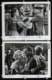 3y834 SWAMP WATER 2 8x10 movie stills '41 great fighting images w/Walter Brennan, Anne Baxter!