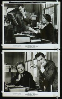 3y836 SWEET SMELL OF SUCCESS 2 8x10 stills '57 great images of stressed-out Tony Curtis & secretary!