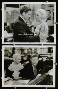 3y586 MURDER MAN 2 8x10 movie stills '35 great close-up images of Spencer Tracy & Virginia Bruce!