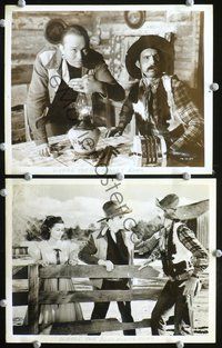 3y952 WHERE THE BUFFALO ROAM 2 8x10 stills '38 Tex Ritter w/wacky Snub Pollard & Dorothy Short!
