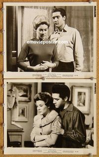 3y960 WILD IN THE COUNTRY 2 8x10 stills '61 two images of cool Elvis Presley romancing the ladies!
