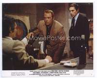 3y030 BURGLARS color 8x10 movie still #9 '72 seated Omar Sharif points gun at two men!
