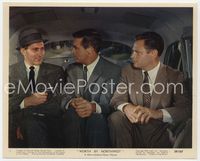3y122 NORTH BY NORTHWEST Eng/US color 8x10 still #10 '59 Cary Grant held at gunpoint by two spies!