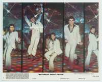 3y157 SATURDAY NIGHT FEVER color 8x10 still #1 '77 five great images of John Travolta disco dancing!