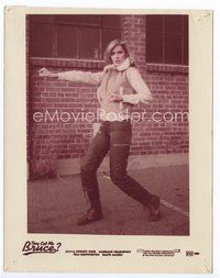 3y186 THEY CALL ME BRUCE color 8x10.25 still '82 great image of sexy Pam Huntington in kung fu pose!