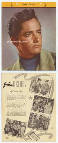 3y218 JOHN DEREK Dixie Cup premium 8x10 movie still '40s close up head & shoulders portrait!