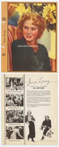 3y220 JUNE LANG Dixie Cup premium 8x10 movie still '40s waist-high close up smiling portrait!