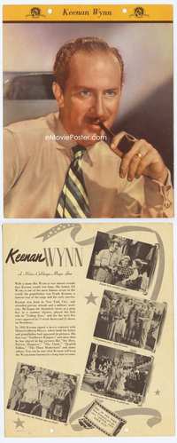 3y221 KEENAN WYNN Dixie Cup premium 8x10 still '40s great close portrait with tobacco pipe in mouth!