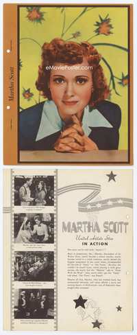 3y224 MARTHA SCOTT Dixie Cup premium 8x10 still '40s head & shoulders portrait with hands clasped!