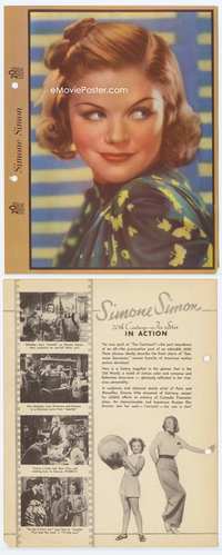 3y231 SIMONE SIMON Dixie Cup premium 8x10 '40s great head and shoulders portrait with giant eyes!