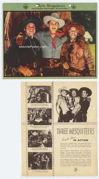 3y234 THREE MESQUITEERS Dixie Cup premium 8x10 '40s Bob Livingston, Duncan Renaldo & Raymond Hatton