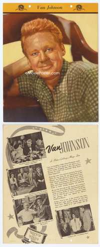 3y237 VAN JOHNSON Dixie Cup premium 8x10 still '40s great close portrait with hand behind head!
