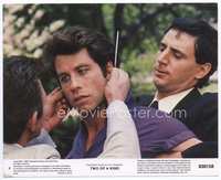 3y194 TWO OF A KIND 8x10 mini lobby card #4 '83 John Travolta restrained by guys he owes money to!