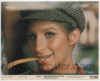 3y196 WHAT'S UP DOC 8x10 mini LC #6 '72 great super close up of Barbra Streisand in cool cap!