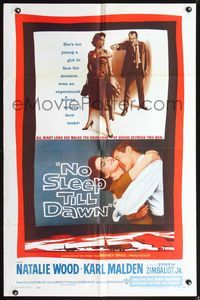 3z103 BOMBERS B-52 one-sheet movie poster '57 sexy Natalie Wood & Karl Malden, No Sleep Till Dawn!