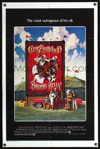 3z119 BRONCO BILLY int'l one-sheet poster '80 Clint Eastwood, art by Gerard Huerta & Roger Huyssen!