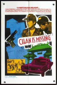 3z146 CHAN IS MISSING one-sheet movie poster '82 great Zand Gee design for Wayne Wang cult classic!